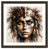 Regal Warrior Woman Watercolor Portrait thumbnail