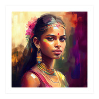 Golden Garland Sinhalese Portrait (Print Only)