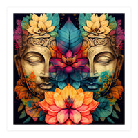 Twin Lotus Buddha Portrait (Print Only)