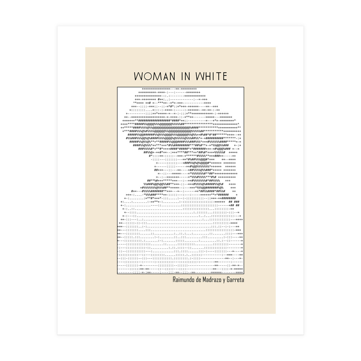 Woman In White – Raimundo De Madrazo Y Garreta (ascii Art) (Print Only)