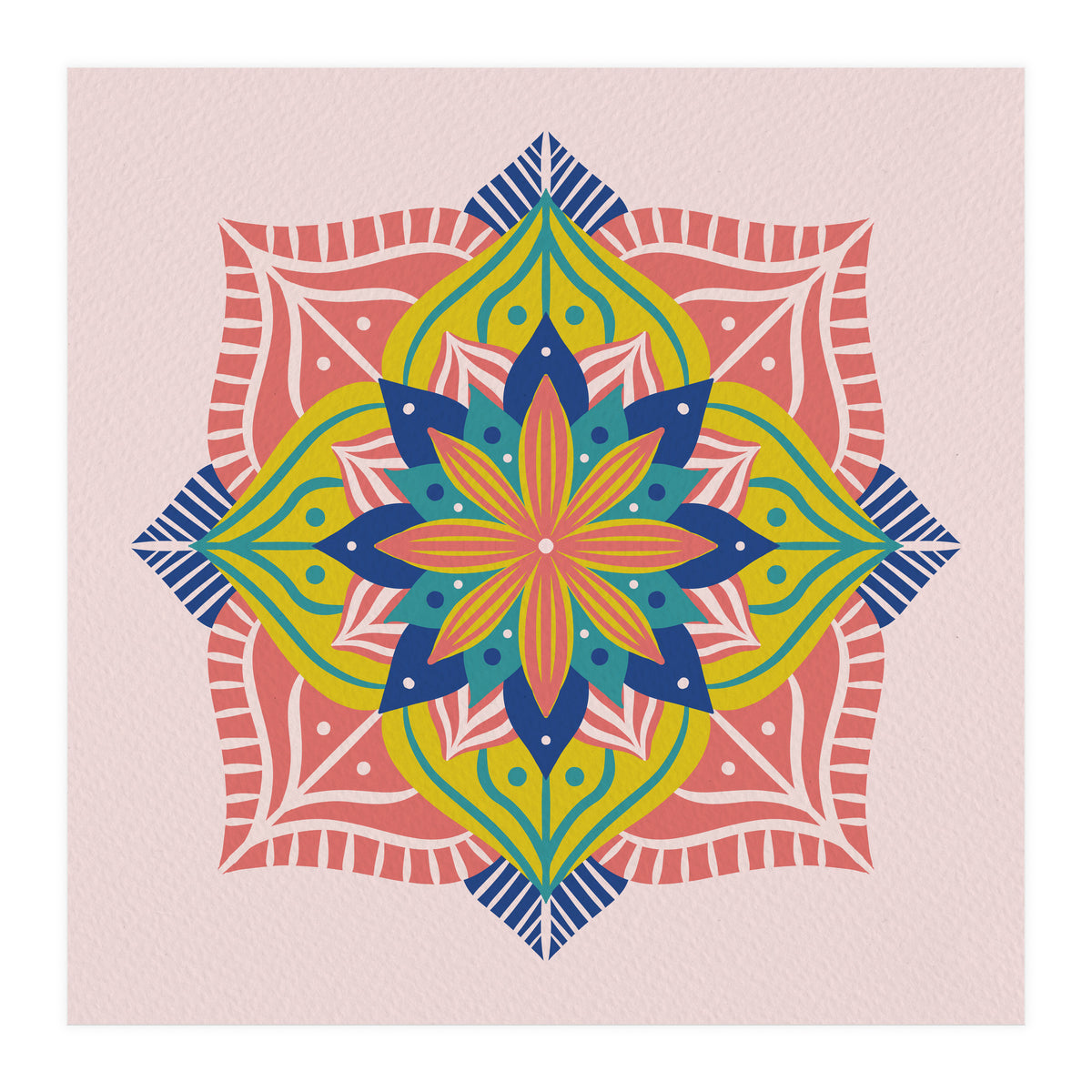 Colorful abstract mandala (Print Only)