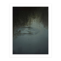 Moody Rain Puddle Ripples Oil Painting (Print Only)