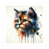 Colorful Kitten Portrait (Print Only) thumbnail