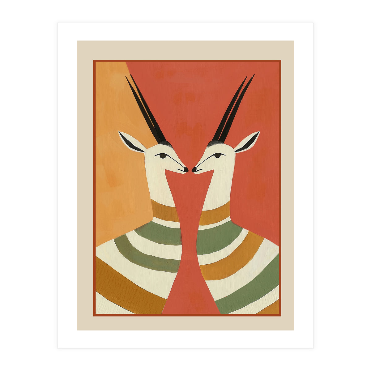 Two Gazelles In Stillness (Print Only)