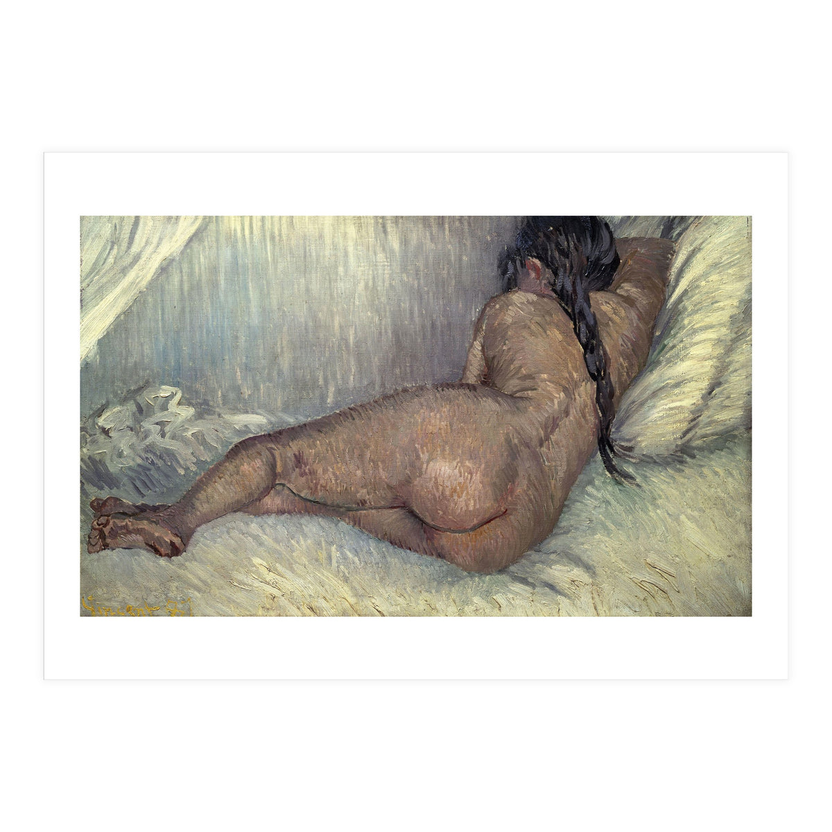 Dutch school. Naked woman. 1887. Oil on canvas (38 x 61 cm). Paris, private collection. (Print Only)