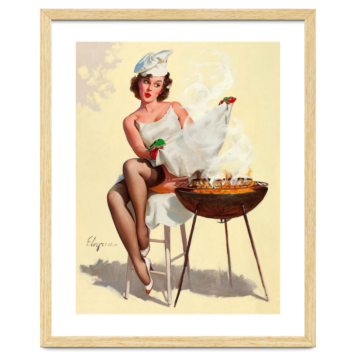 Hot Pinup Barbecue Girl