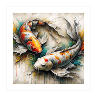 Watercolor Koi Fish Pair (Print Only)
