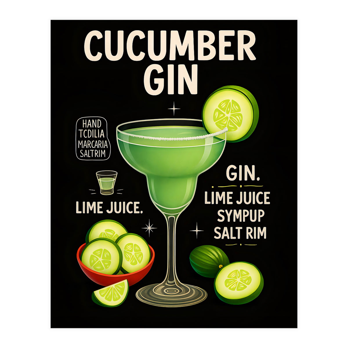 Cucumber Gin (Print Only)