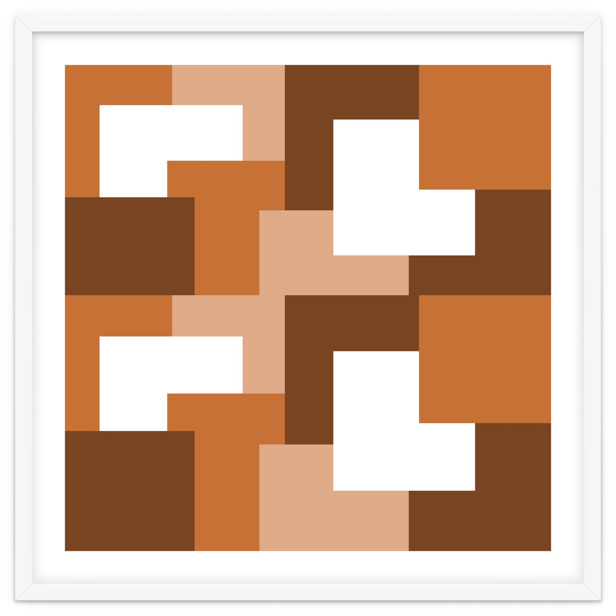 Brown Abstract Square Tiles