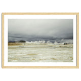 Tourists at the volcano steam spot - Iceland thumbnail