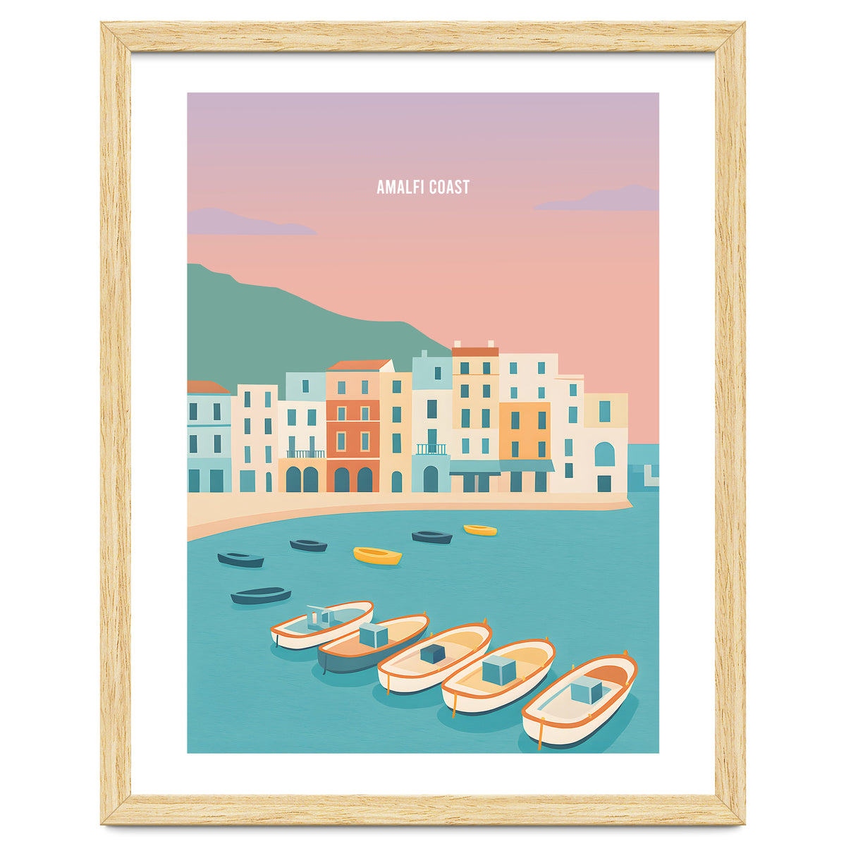 Amalfi Coast Italy Travel Postcard