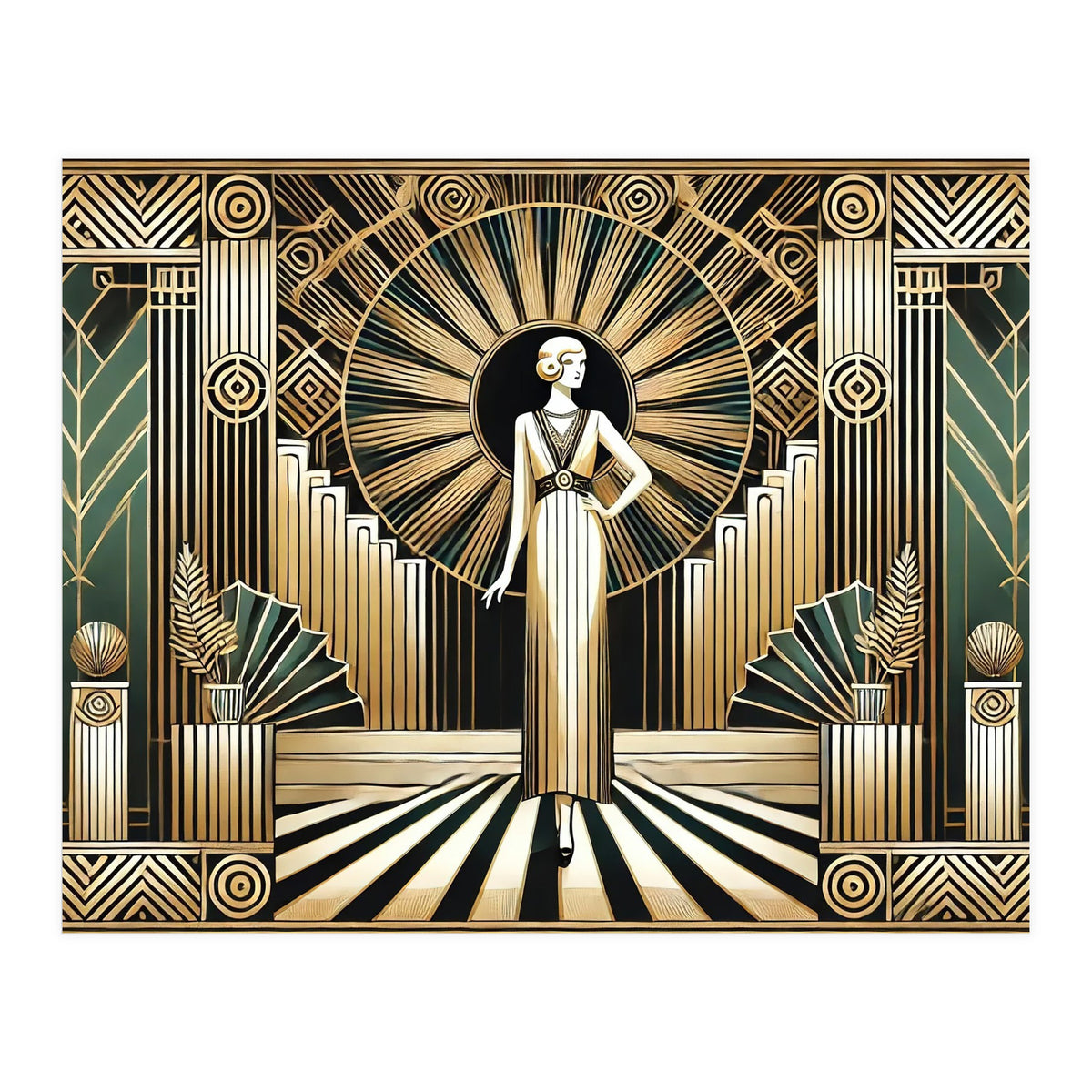 Golden Twenties Flair In Art Deco (Print Only)