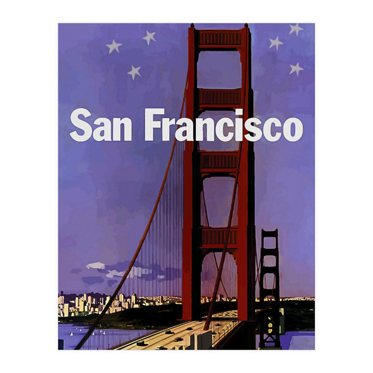 Gold Gate at Night, San Francisco (Print Only)