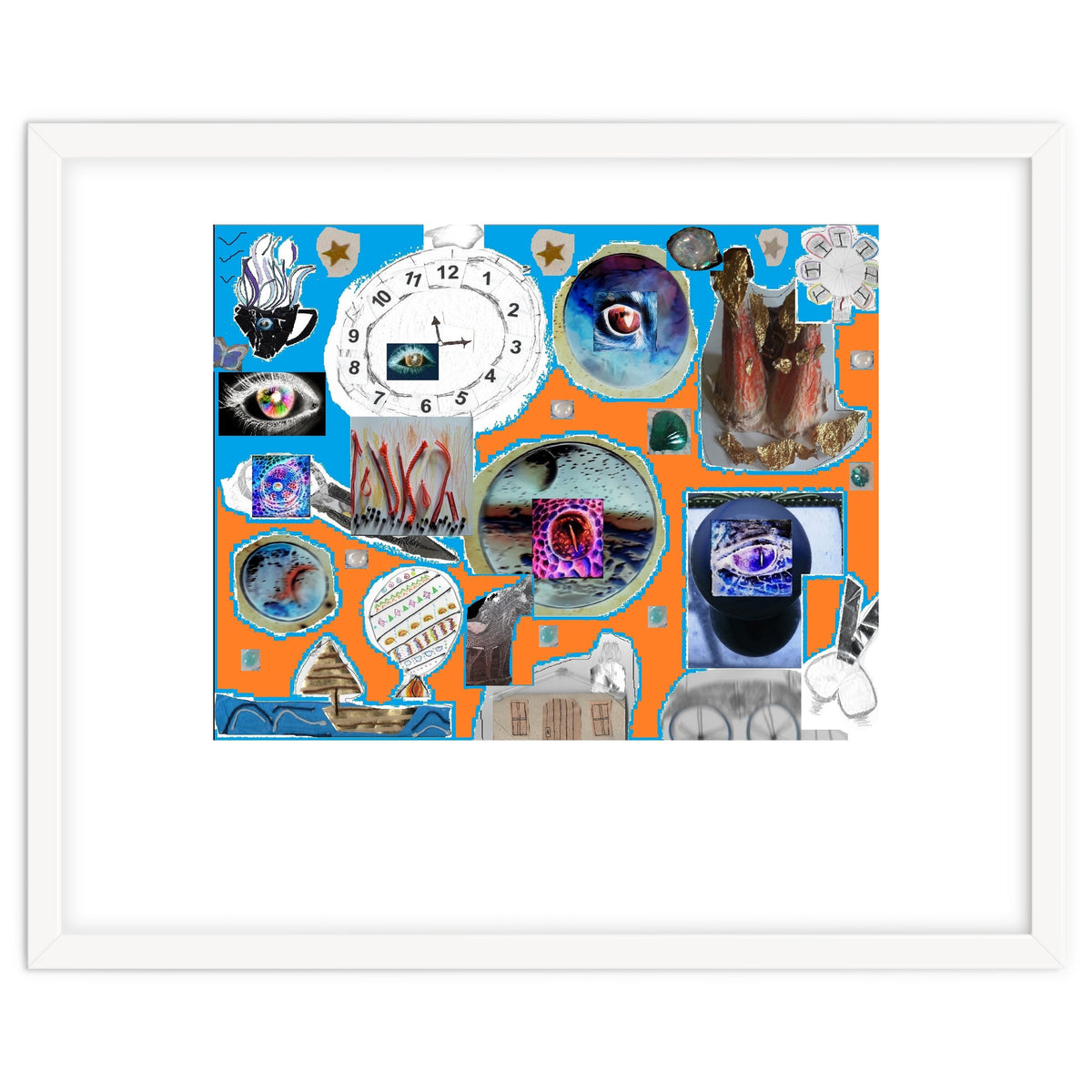 Abstract Collage 3 D Material Design Original