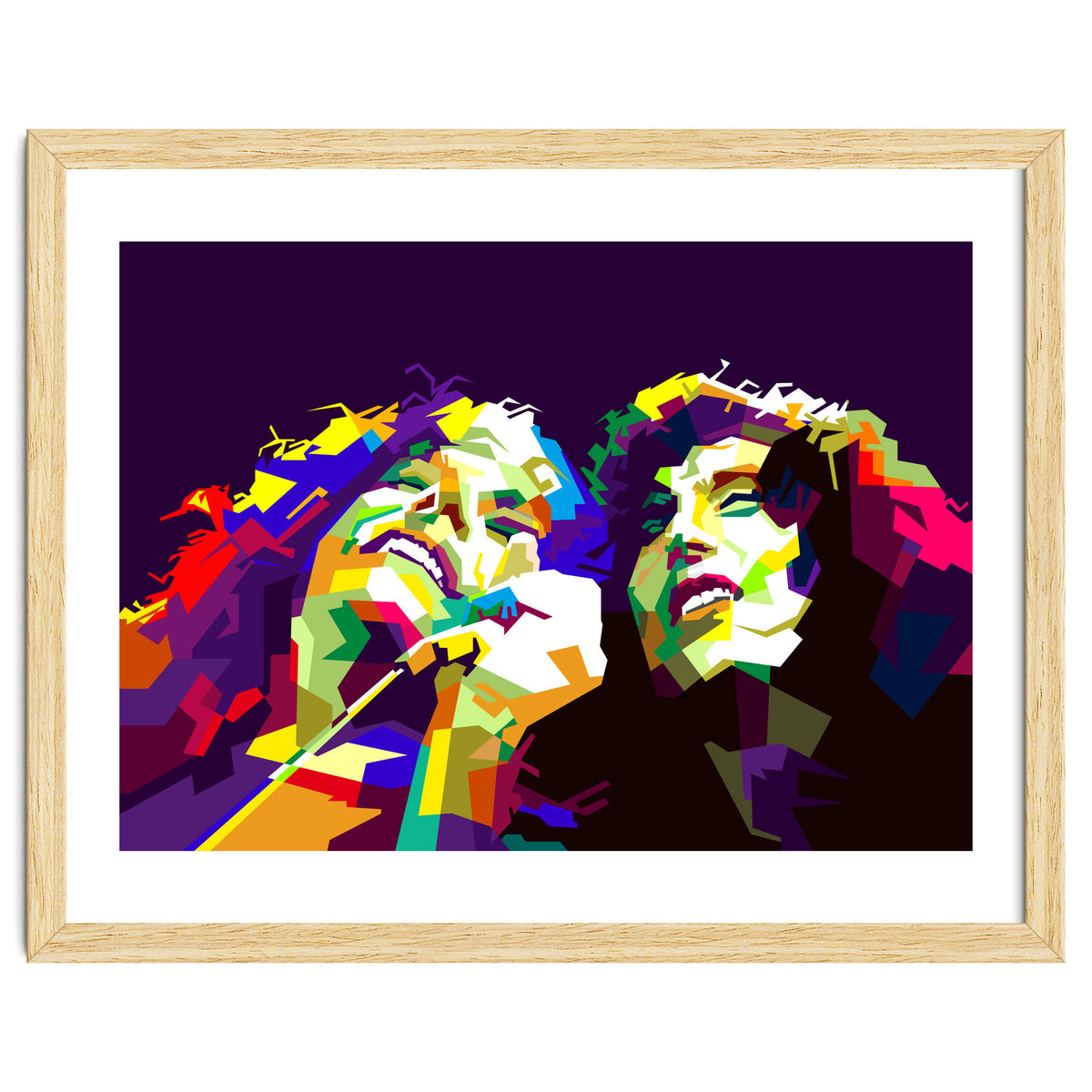 Robert Plant And Jimmy Page Pop Art WPAP