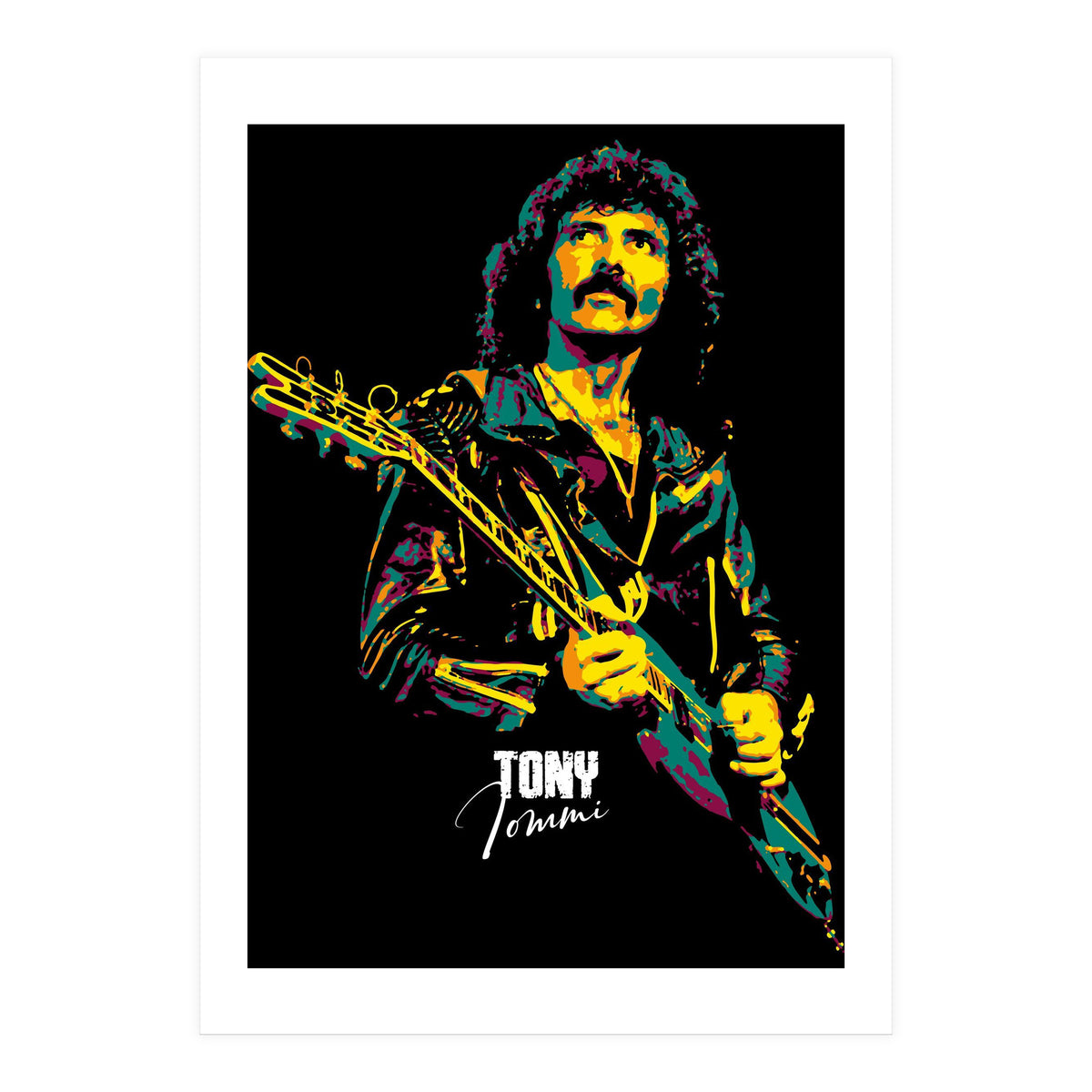 Tony Iommi Musician Legend in Pop Art (Print Only)