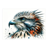 Vibrant Eagle Close Up Portrait (Print Only)