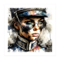 Watercolor Napoleonic Soldier Woman #5 (Print Only)