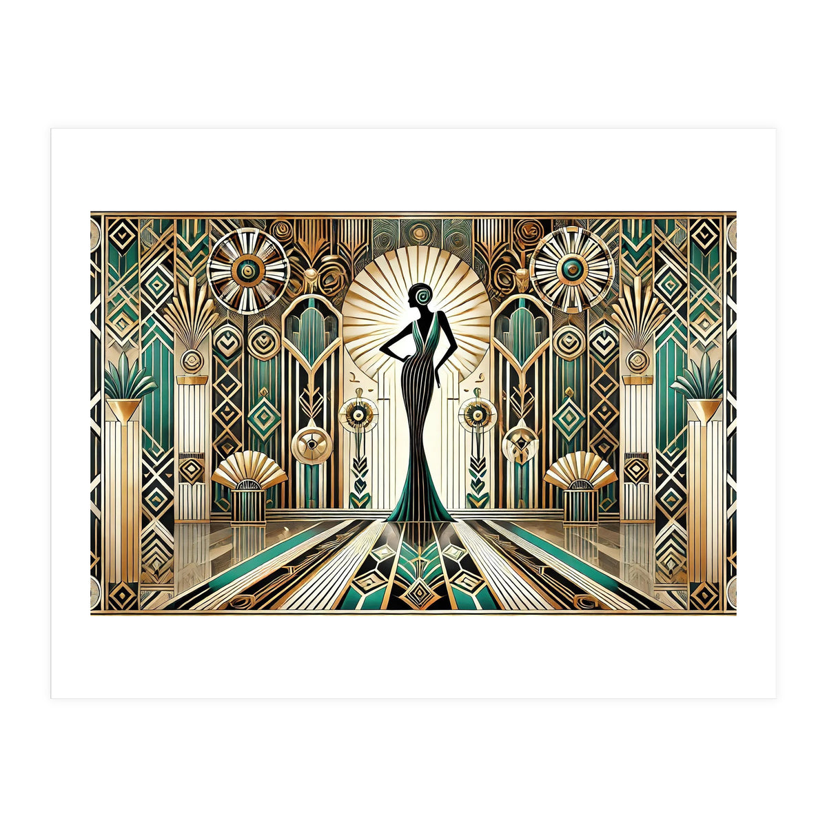 Art Deco Glamour Woman (Print Only)