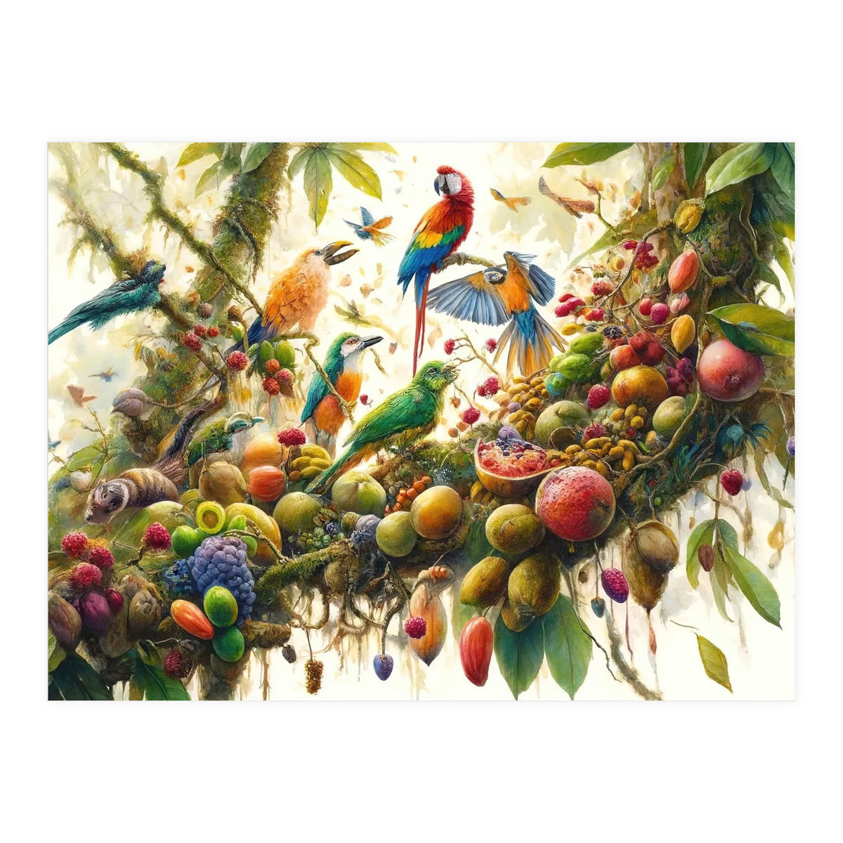 Jungle Symphony Of Tropical Birds (Print Only)