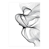 Abstract Black And White Swirls And Lines Flowing Art (Print Only) thumbnail