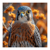 Close Up Of A Kestrel Bird Of Prey (Print Only)