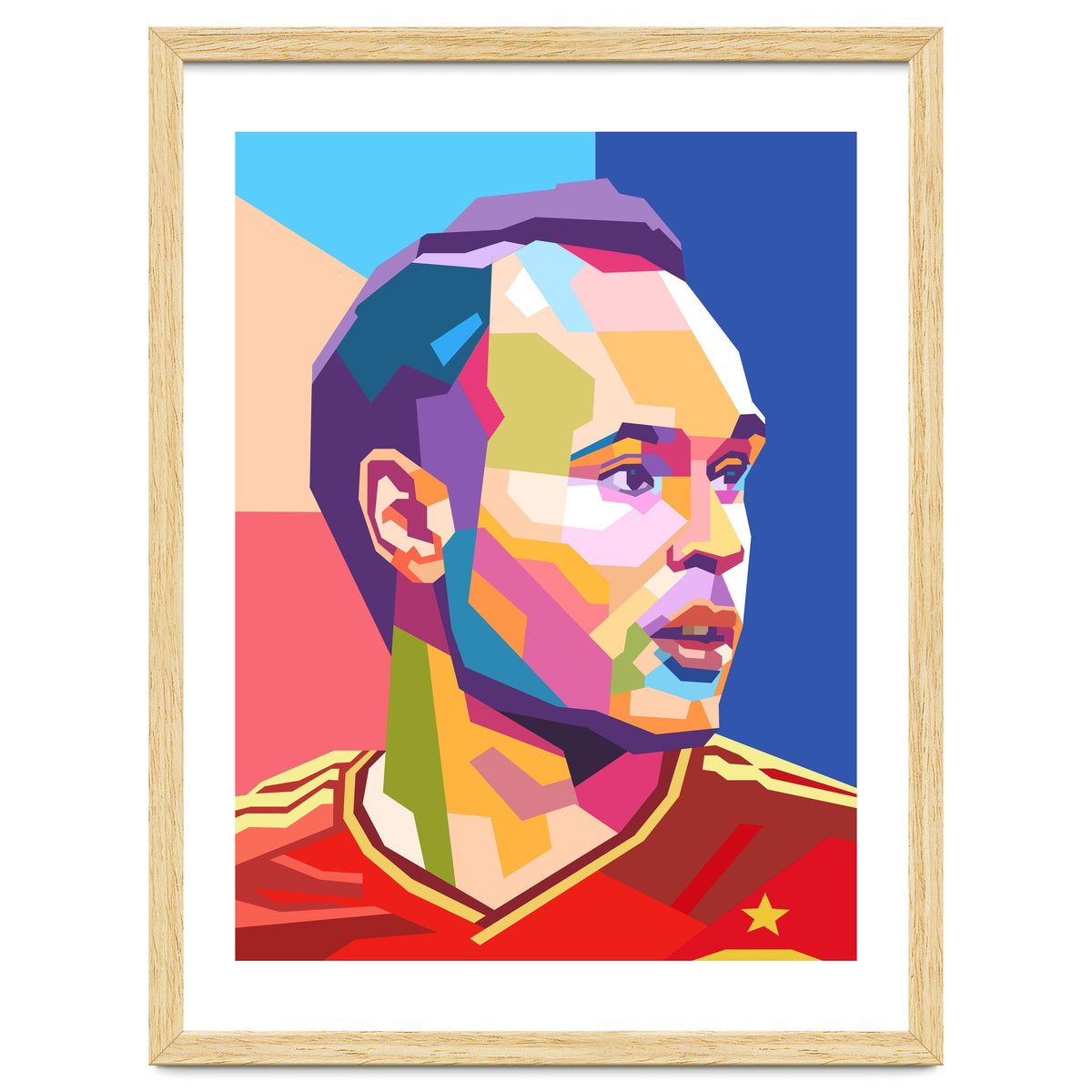 Iniesta pop art portrait