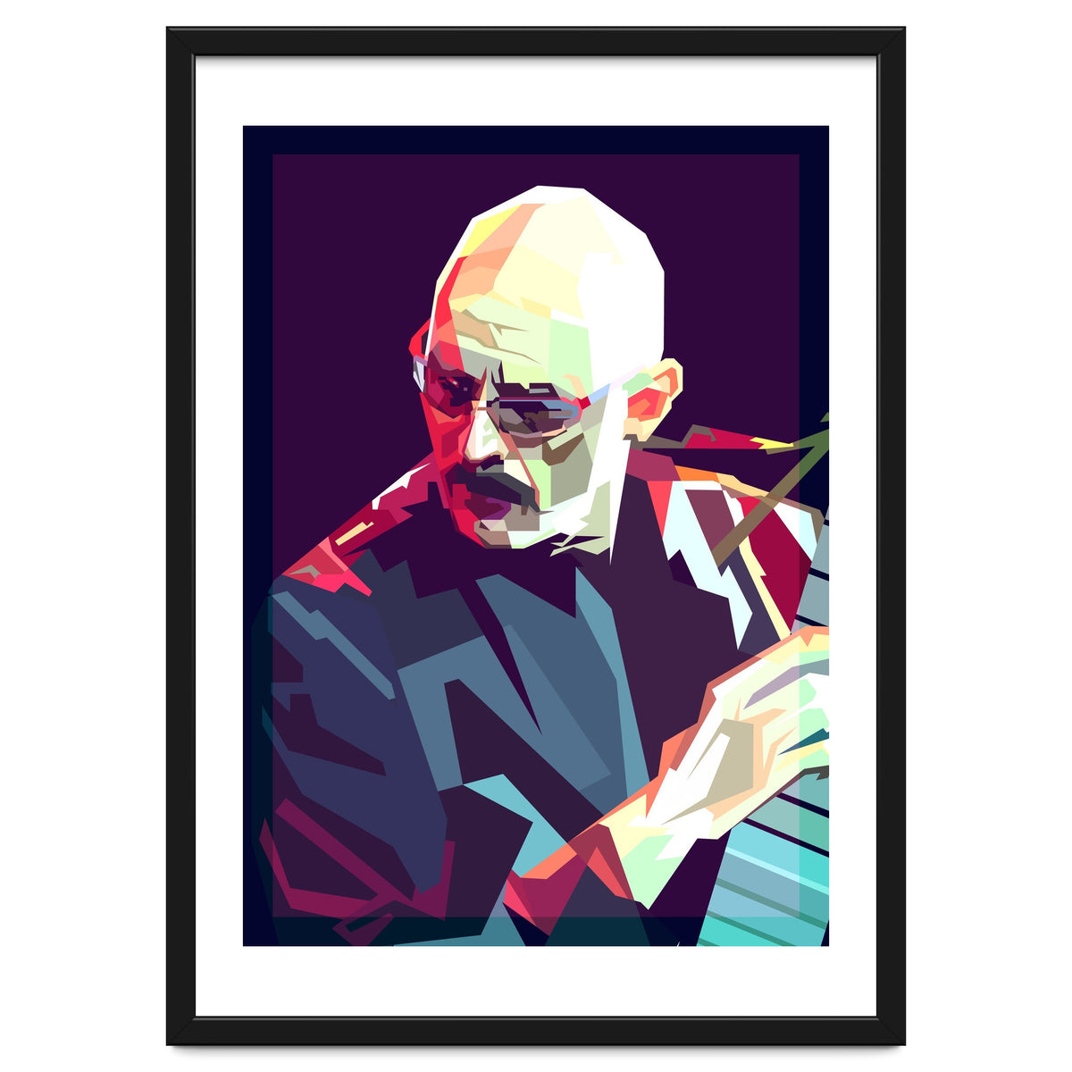 Tony Levin Bass Musician Pop Art WPAP