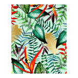 Paradise, Tropical Jungle Botanical Bohemian Illustration, Palm Bird of Paradise Gold Painting (Print Only) thumbnail