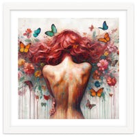 Wild Red Hair Butterfly Back