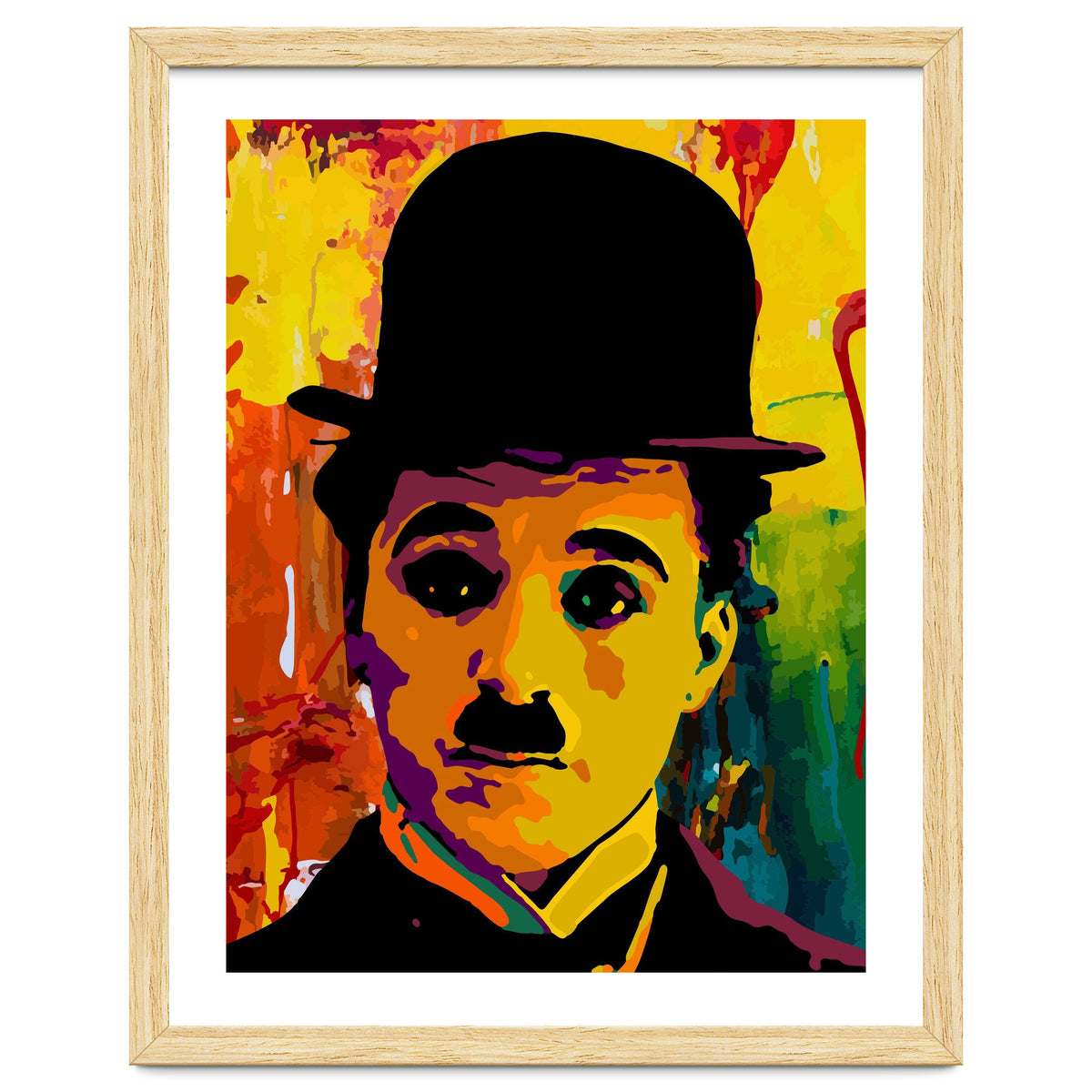 Charlie Chaplin Colorful Abstract Art