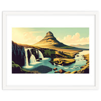 Vintage Iceland, Kirkjufell Mountain Poster