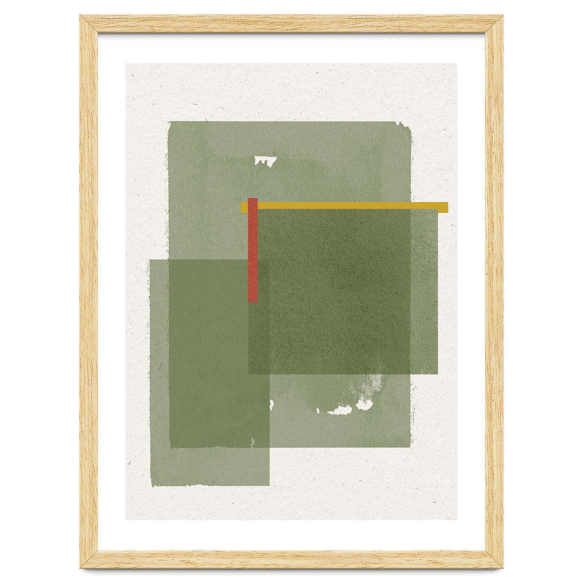 GREEN WATERCOLOR SHAPES NO.2