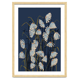 Linocut flower meadow blue thumbnail