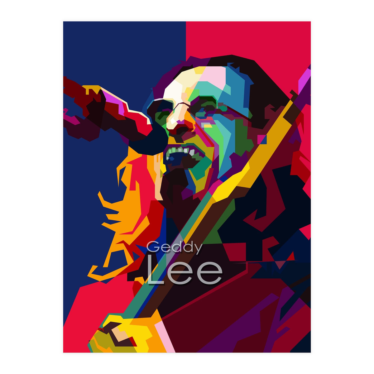 Geddy Lee RUSH Singer Pop Art WPAP (Print Only)