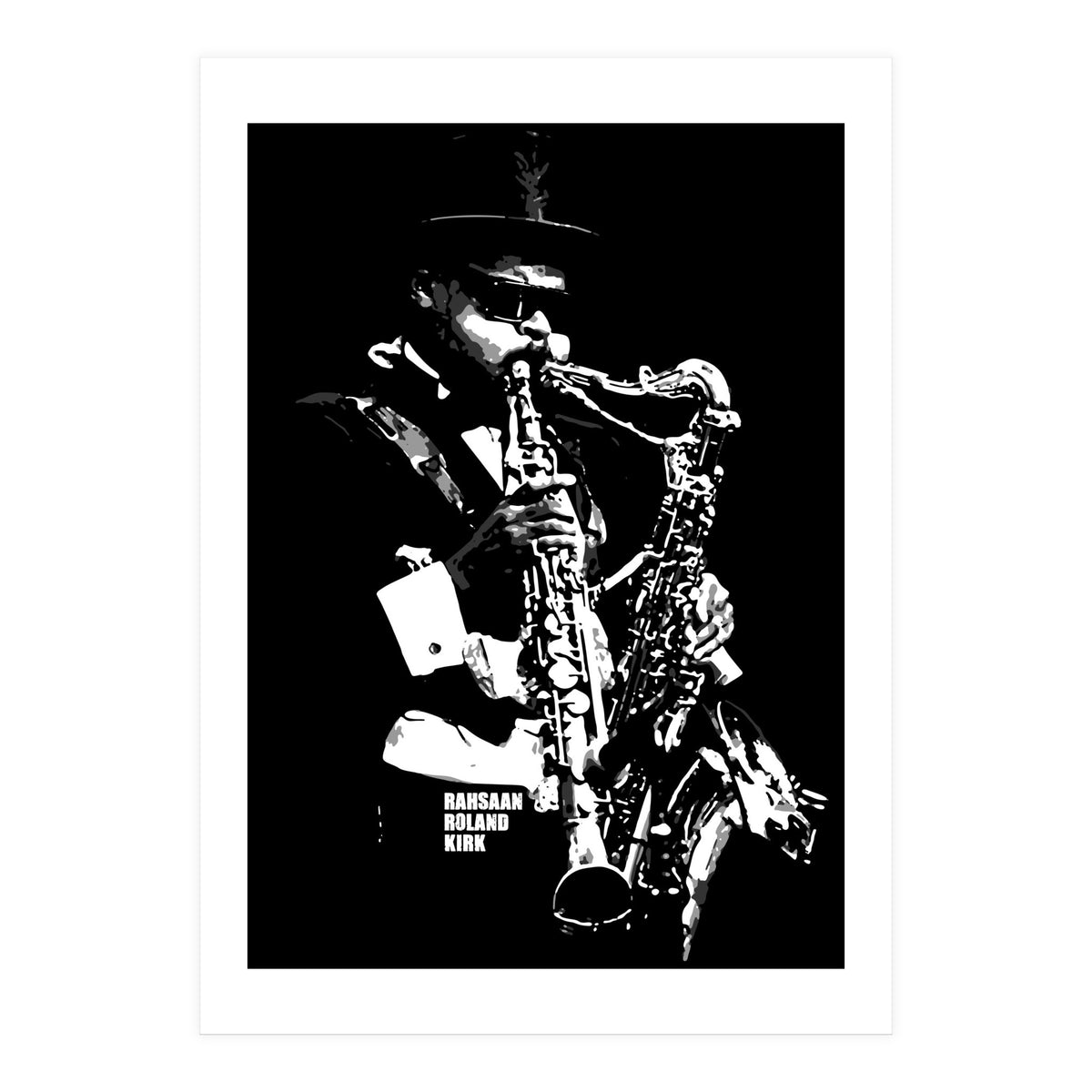 Rahsaan Roland Kirk American Jazz Multi-Instrumentalist (Print Only)