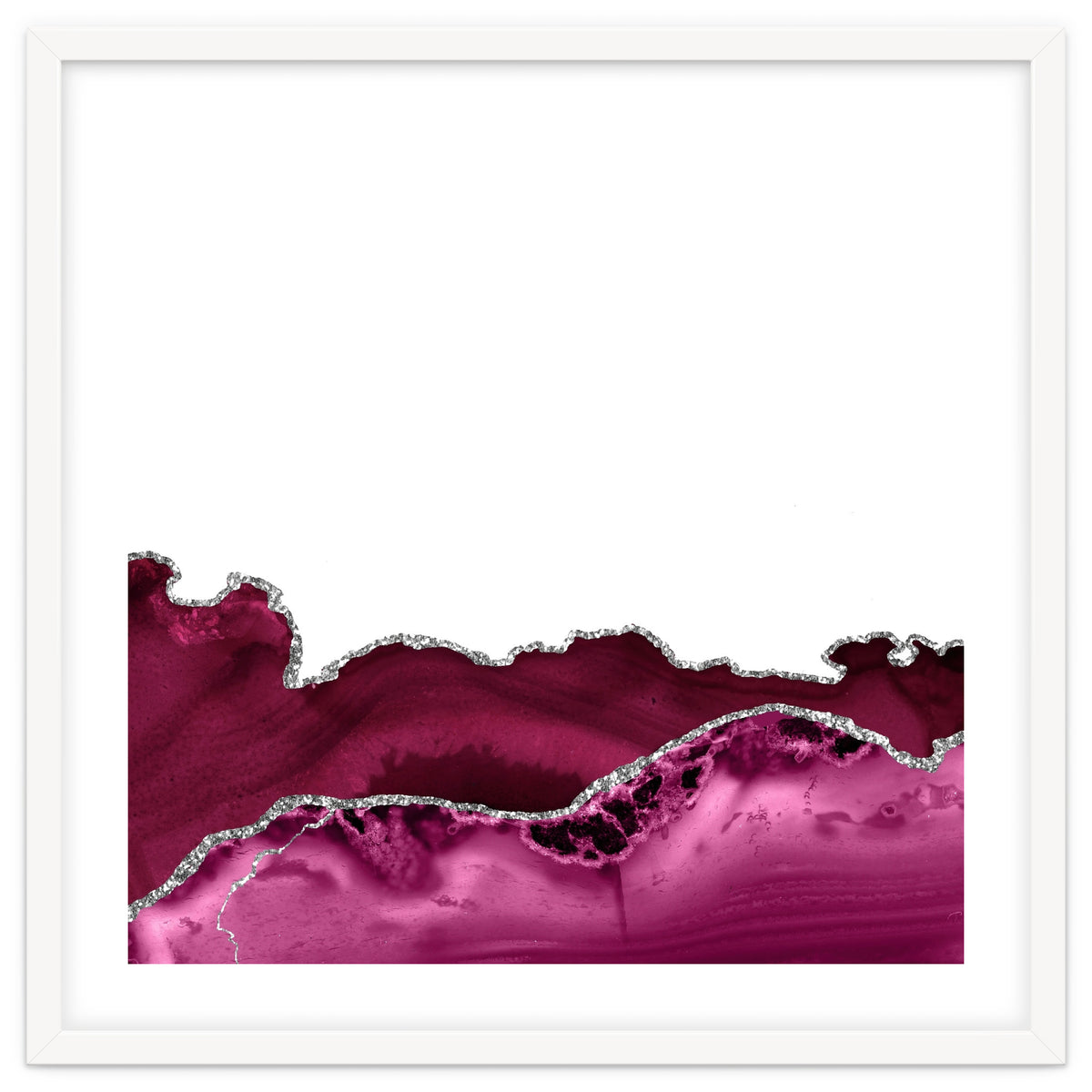 Burgundy & Silver Agate Texture 16