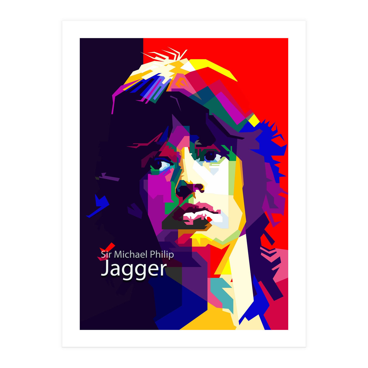 Sir Michael Philip Jagger Pop Art Wpap (Print Only)