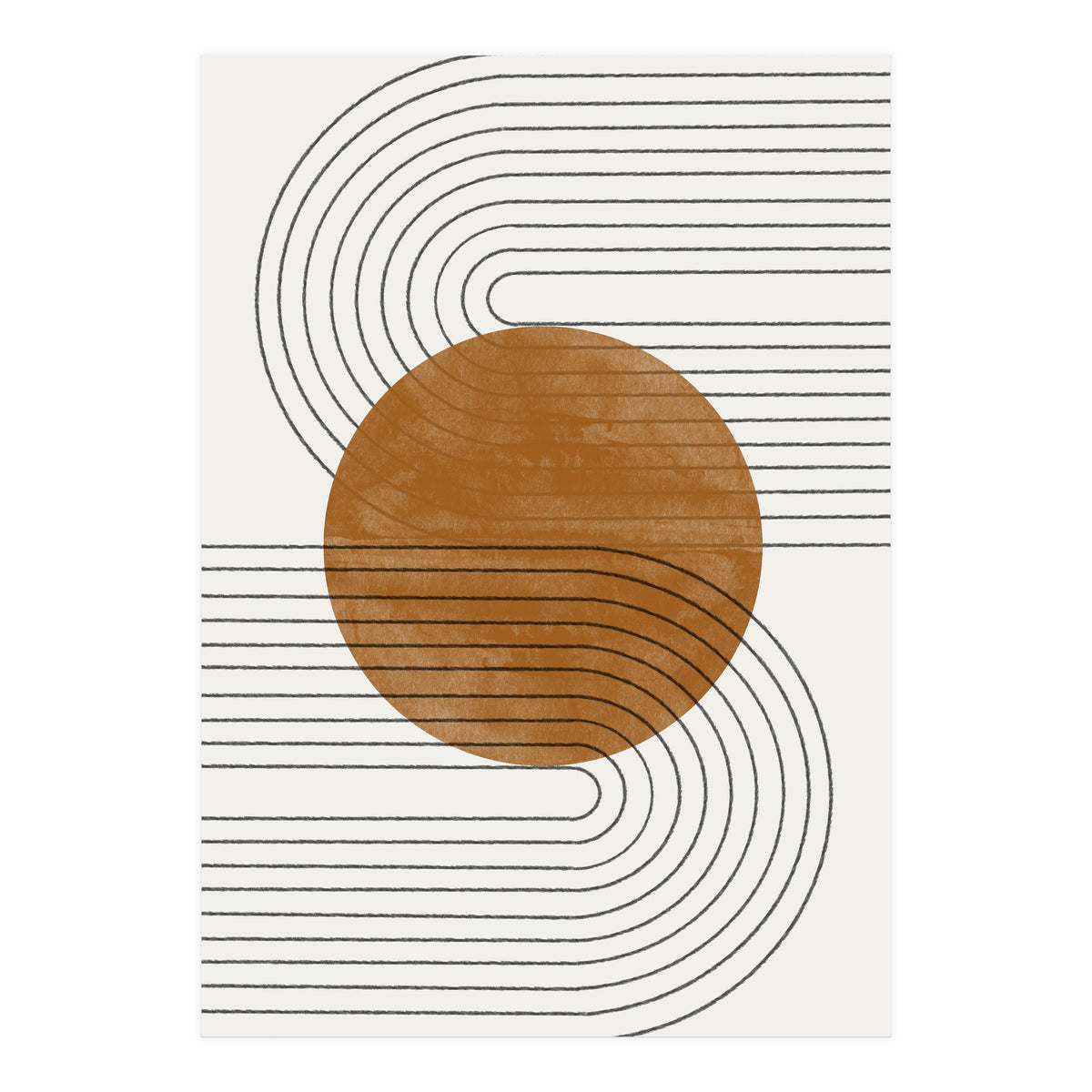 BROWN MINIMALIST MOON (Print Only)
