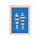 Minimal Fish On Blue (Print Only) thumbnail