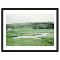 Pond and house in the middle of nowhere - Iceland