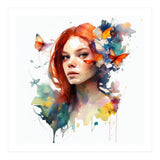 Red Hair Butterfly Reverie (Print Only) thumbnail