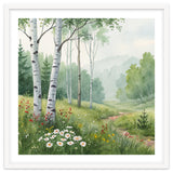Birch Grove Serenity: A Meadow Wildflower Path thumbnail