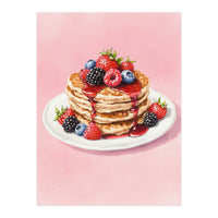 Berry Pancakes – Watercolor Breakfast Food (Print Only)