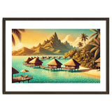 Vintage Bora Bora Poster, French Polynesia thumbnail