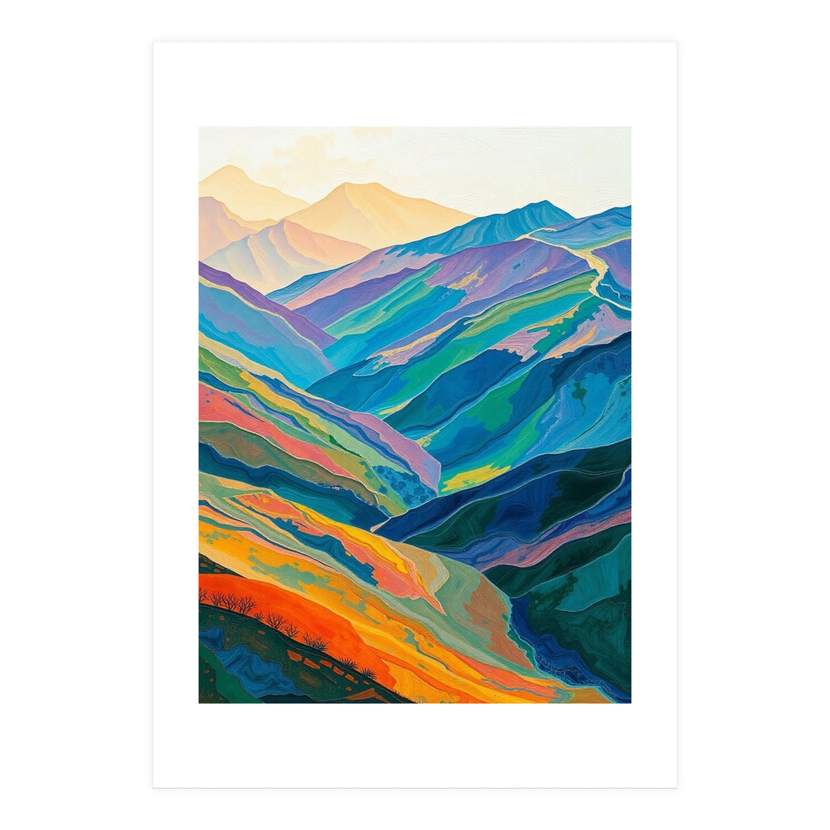 Abstract Mountain Landscape (Print Only)