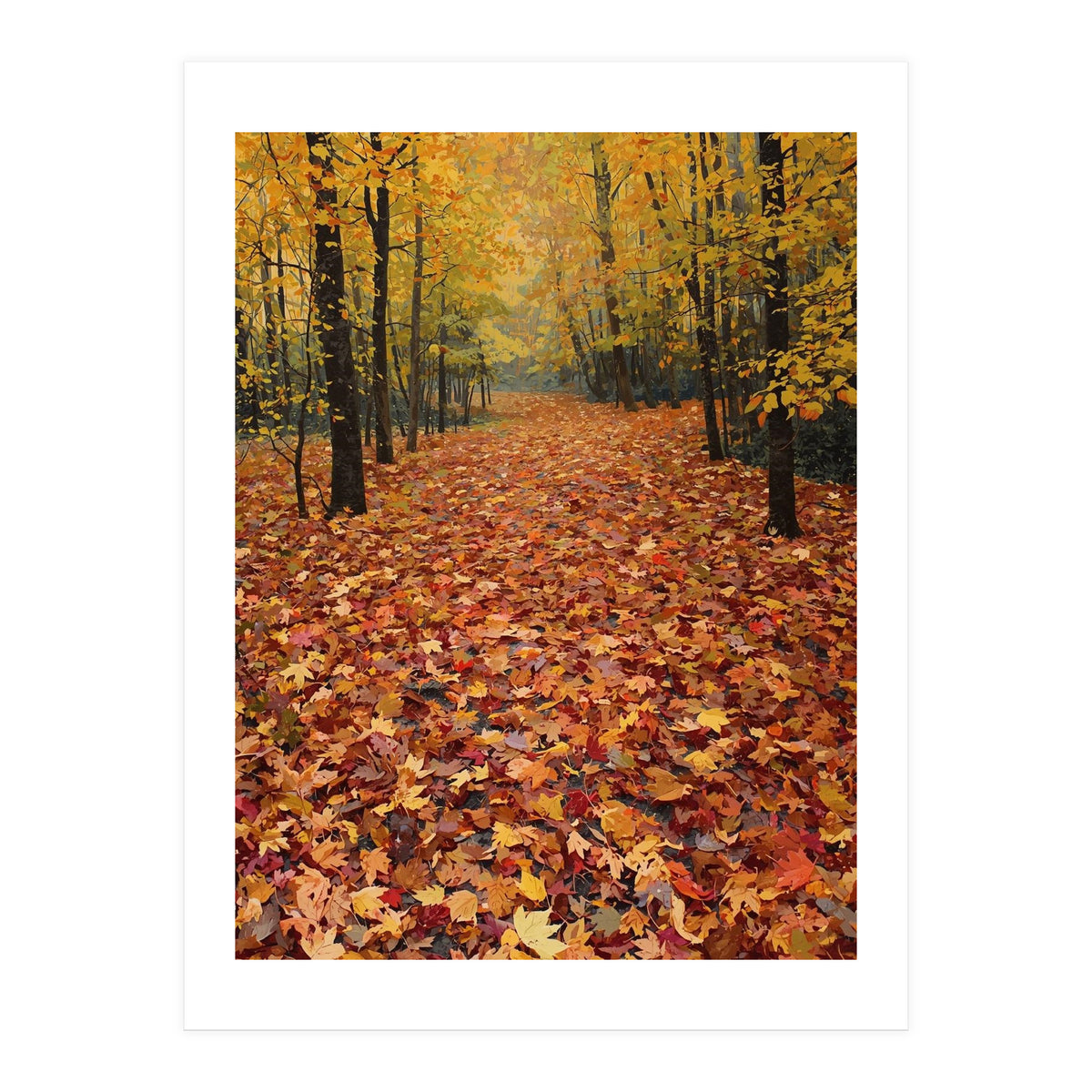 Ethereal Autumn Forest Path (Print Only)