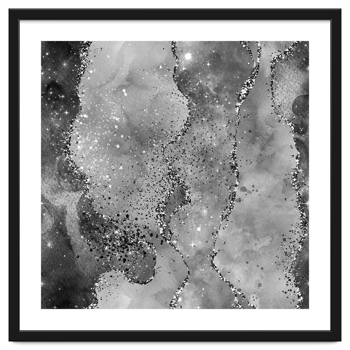 Black Glitter Agate Texture 02