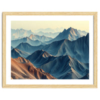 Hyper-Realistic Mountain Range Landscape Art