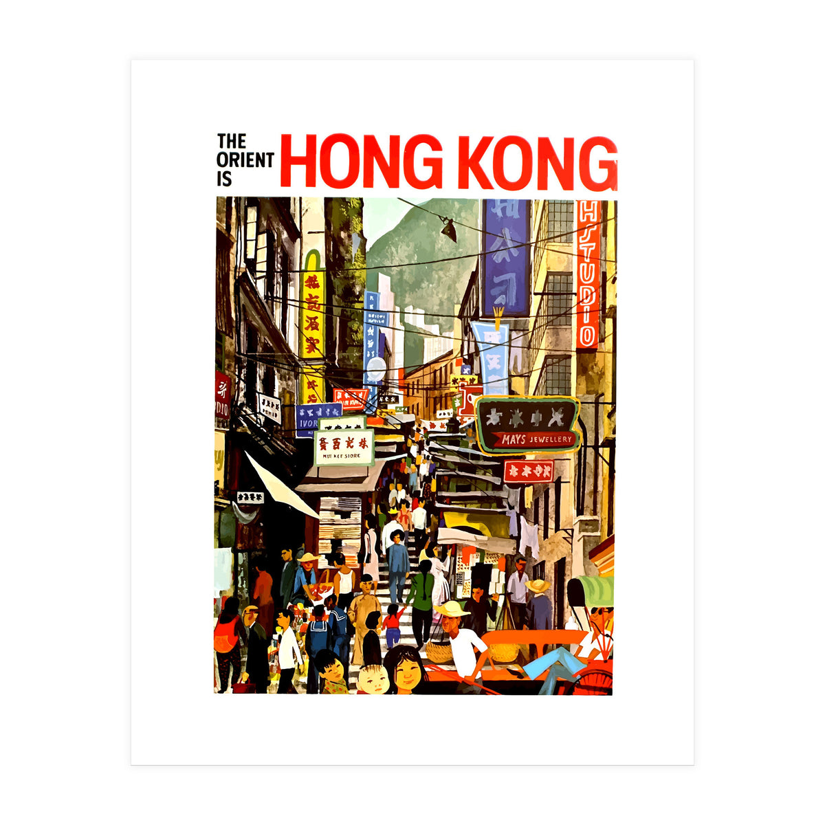 Hong Kong, in People Crowd (Print Only)